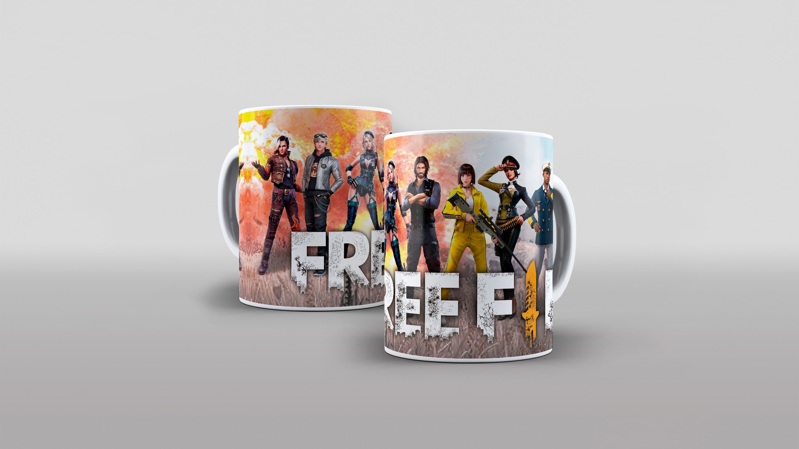 Caneca Estampada – HAYATO FREE FIRE – Criação Visual